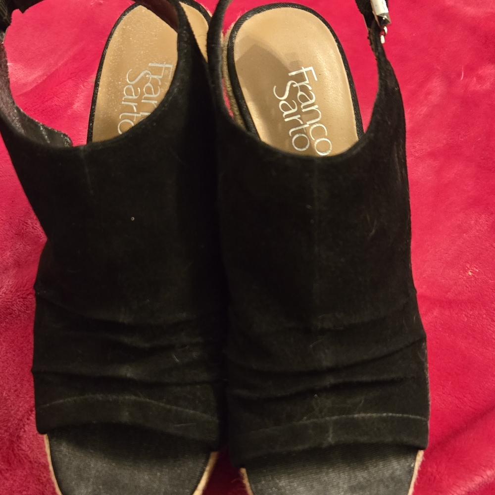 Franco Sarto Black Heeled Sandals